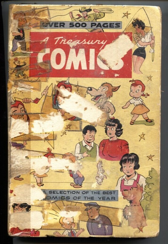 Treasury of Comics #1 (St. John Publications, 1948), raw comic book in FR condition — front cover