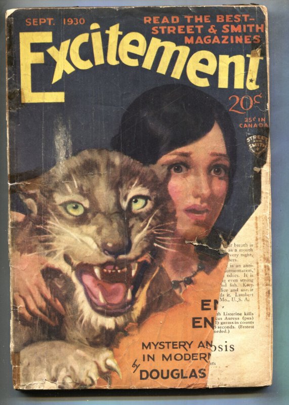 Excitement September 1930-Street and Smith Pulp Magazine-SCARCE (Street and Smith, 1930), raw, ungraded comic book — front cover