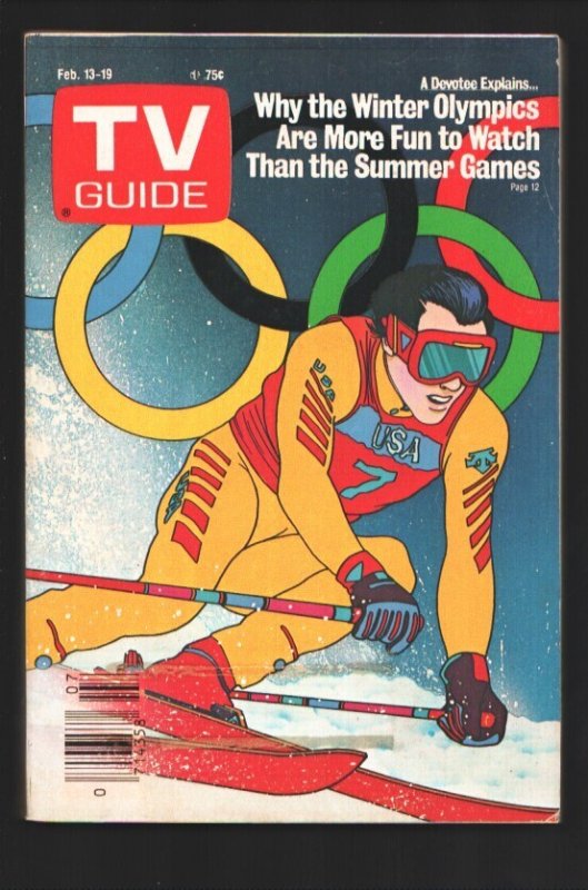 MAG: TV Guide 2/13/1988-Great Issue Star pix & Info-Winter Olympics Issue-Jo..., raw, ungraded comic book — front cover