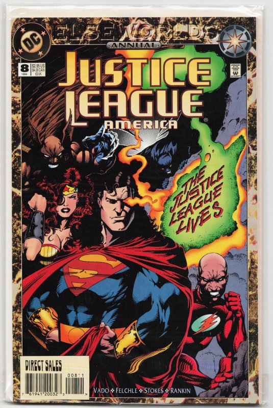 Justice League America Annual #8 (1994), raw, ungraded comic book — front cover
