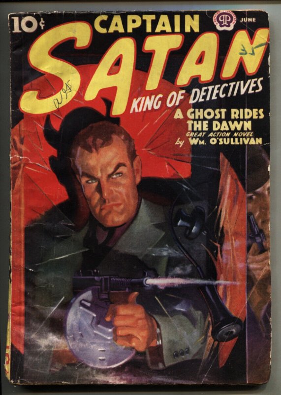 Captain Satan June 1938--Last ISSUE--Rare Hero Pulp Magazine (1938), raw, ungraded comic book — front cover