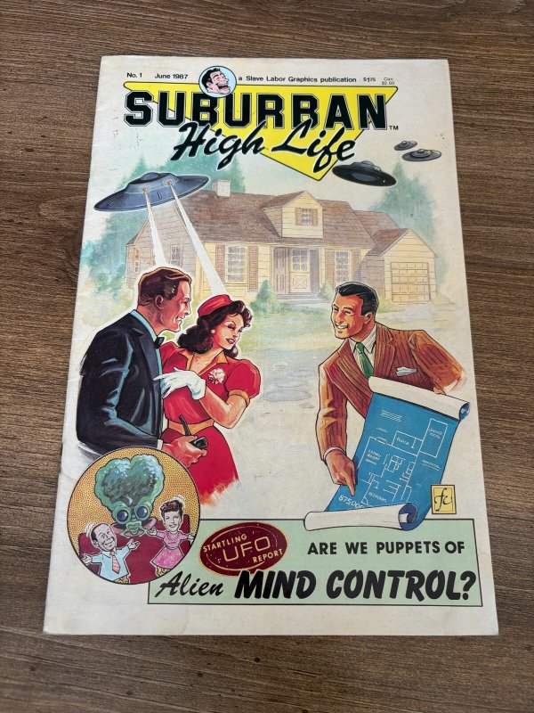 Suburban High Life #1, raw comic book in VF/NM condition — front cover