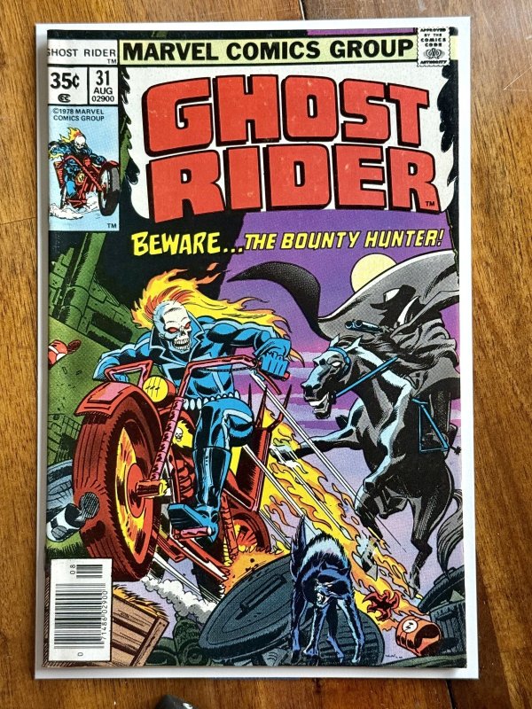 Ghost Rider #31 (Marvel Comics, 1978), raw comic book in FN+ 6.5 condition — front cover