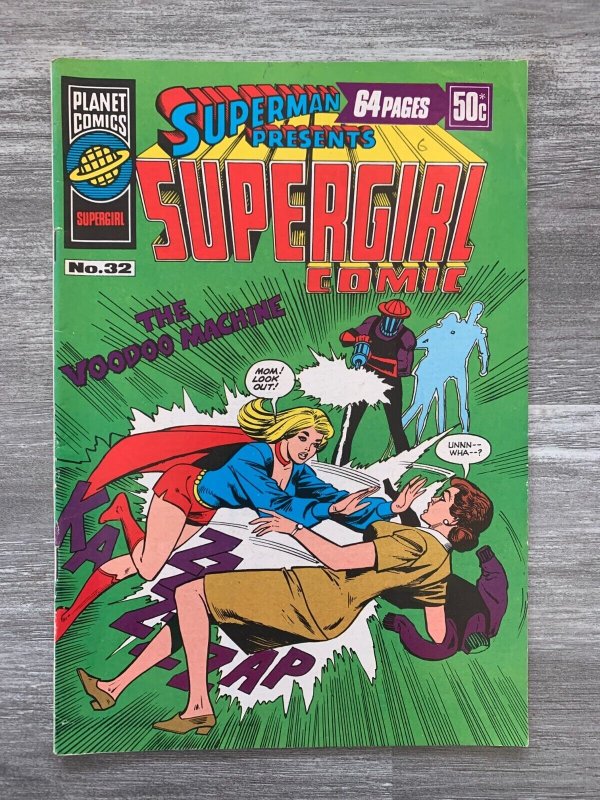 Vintage Superman Presents Supergirl Comic #32, raw comic book in VG+ 4.5 condition — front cover