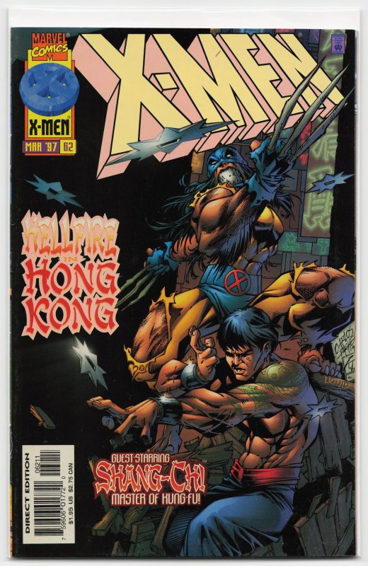 X-Men #62 (Marvel Comics, 1997), raw, ungraded comic book — front cover