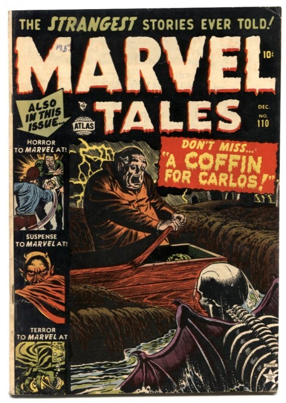 Marvel Tales #110 (Atlas Comics, 1952), raw comic book in FN condition — front cover