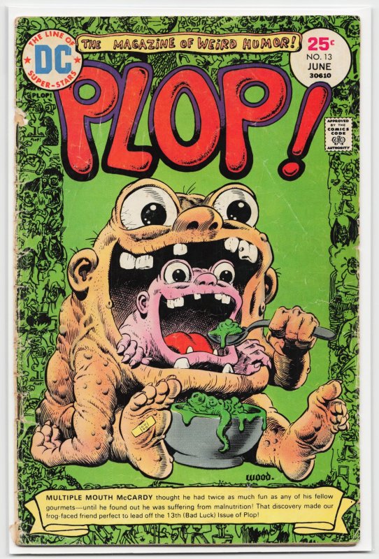 Plop! #13 (1975), raw, ungraded comic book — front cover