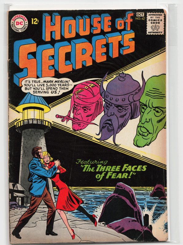 House of Secrets #62 (DC Comics, 1963), raw, ungraded comic book — front cover