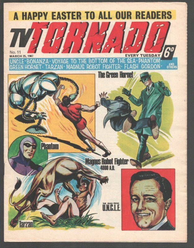 TV Tornado #11 (1967), raw, ungraded comic book — front cover