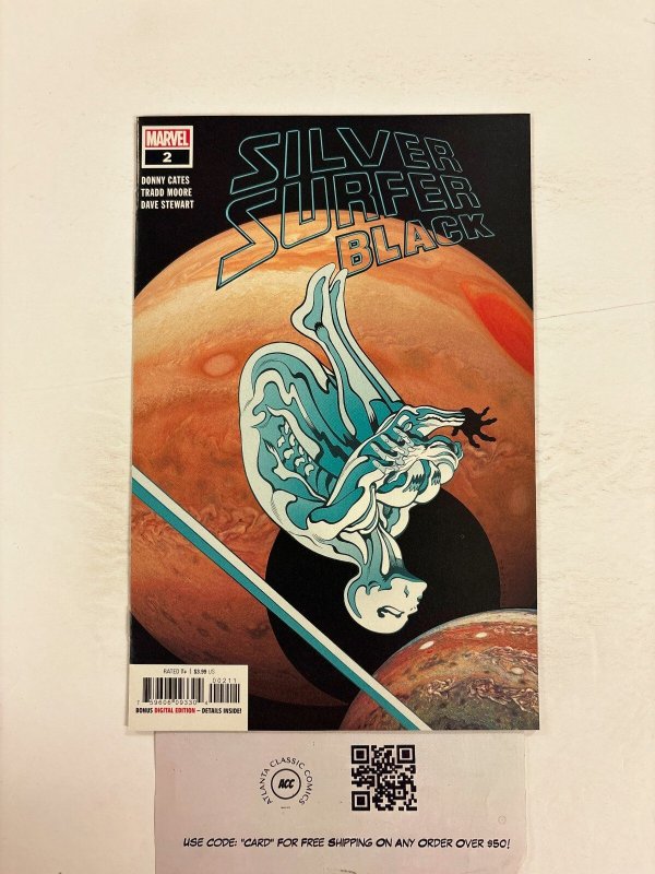 Silver Surfer Black #2 (Marvel Comics), raw comic book in NM condition — front cover