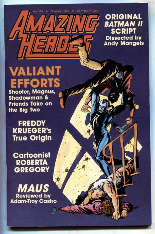 Amazing Heroes #199 (Valiant Comics, 1992), raw, ungraded comic book — front cover