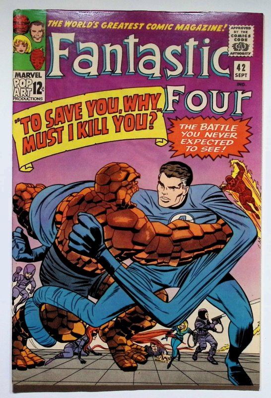 Fantastic Four #42 (Marvel Comics, 1965), raw, ungraded comic book — front cover