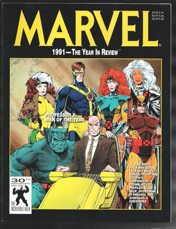 Marvel-The Year in Review 1991-X-Men-Professor X-Wolverine Cover-Mutant Revol... (Marvel Comics, 1991), raw, ungraded comic book — front cover