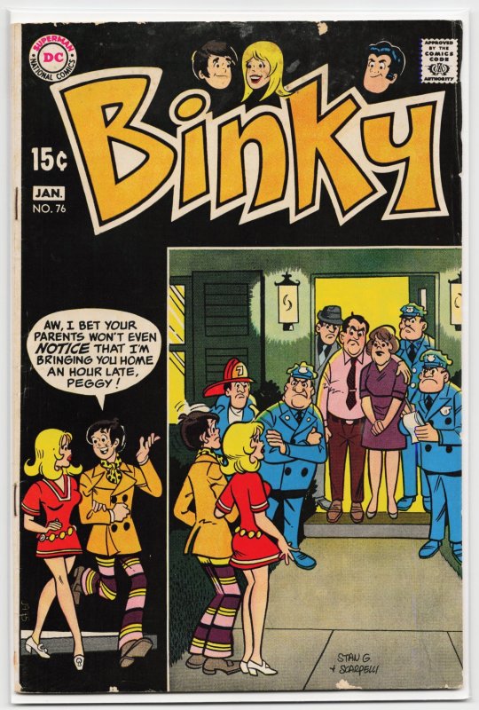 Binky #76 (DC Comics, 1971), raw, ungraded comic book — front cover