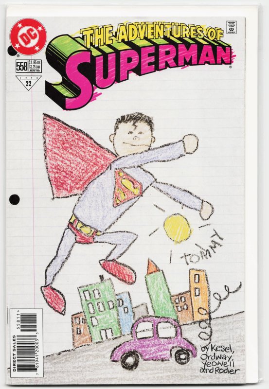 Adventures of Superman #558 (DC Comics, 1998), raw, ungraded comic book — front cover