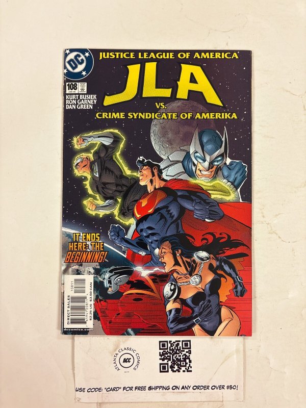 JLA #108 (DC Comics, 2005), raw comic book in NM condition — front cover