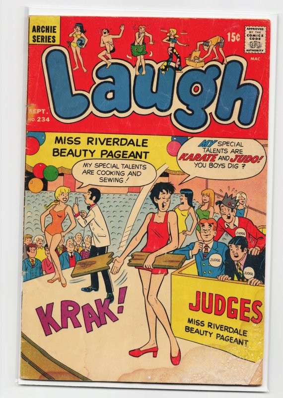 Laugh #234 (Archie Comics, 1970), raw, ungraded comic book — front cover