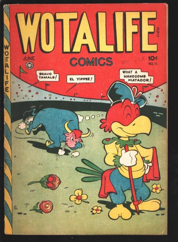 Wotalife #11 (Fox Feature Syndicate, 1947), raw, ungraded comic book — front cover