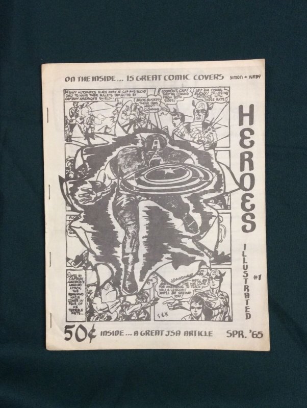 Scarce Spring 1965 Heroes Illustrated #1 (1965), raw, ungraded comic book — front cover