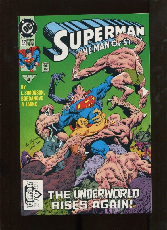 Superman the Man of Steel #17 (DC Comics, 1992), raw comic book in 9.2 condition — front cover