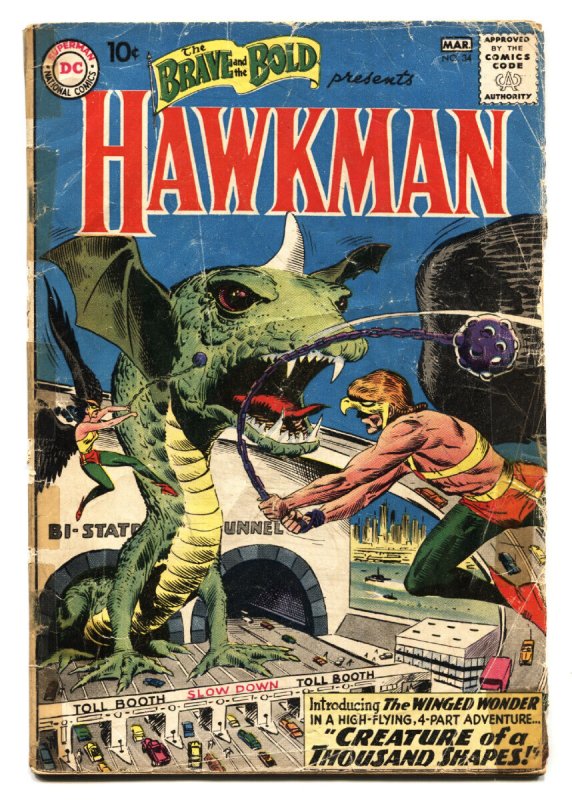 Brave and the Bold #34 - 1961 - DC - G - Comic Book (DC Comics, 1961), raw, ungraded comic book — front cover