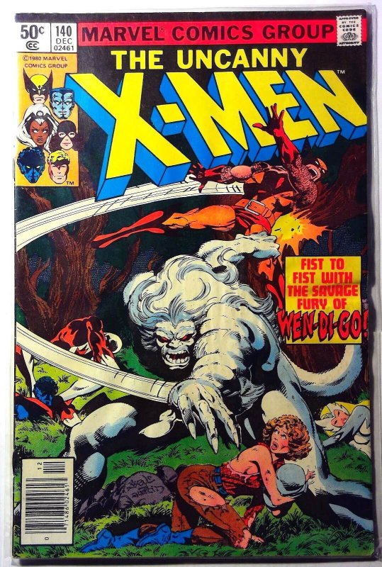 Uncanny X-Men #140 (Marvel Comics, 1980), raw, ungraded comic book — front cover