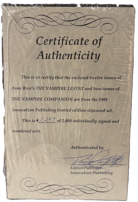 Anne Rice's the Vampire Lestat (1991) Lestat (Innovation Comics, 1991), raw, ungraded comic book — front cover