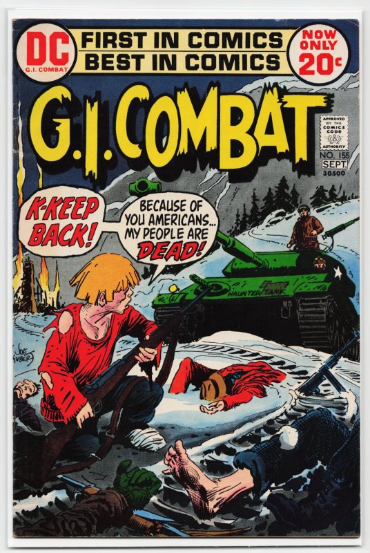 G.I. Combat #155 (DC Comics, 1972), raw, ungraded comic book — front cover
