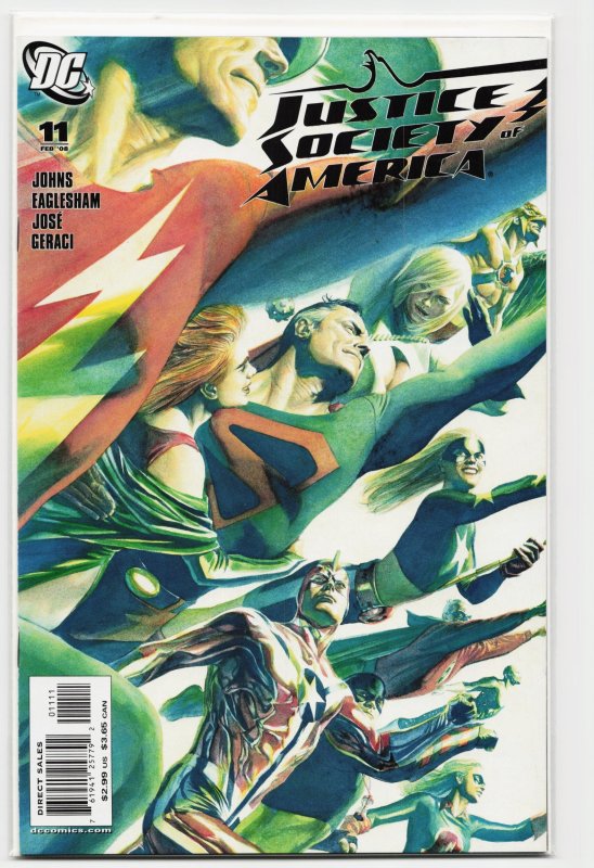 Justice Society of America #11 (DC Comics, 2008), raw, ungraded comic book — front cover