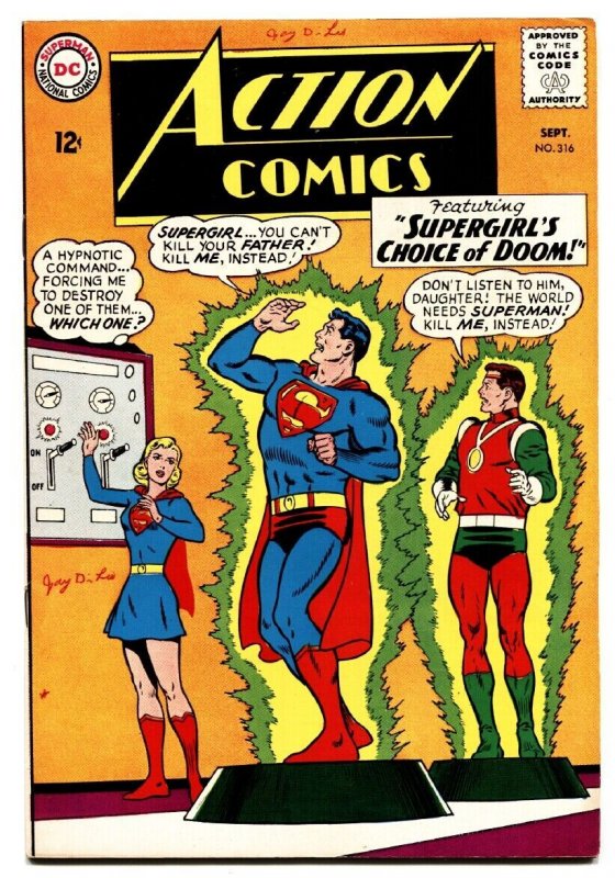 Action Comics #316 (DC Comics, 1964), raw comic book in VF- condition — front cover