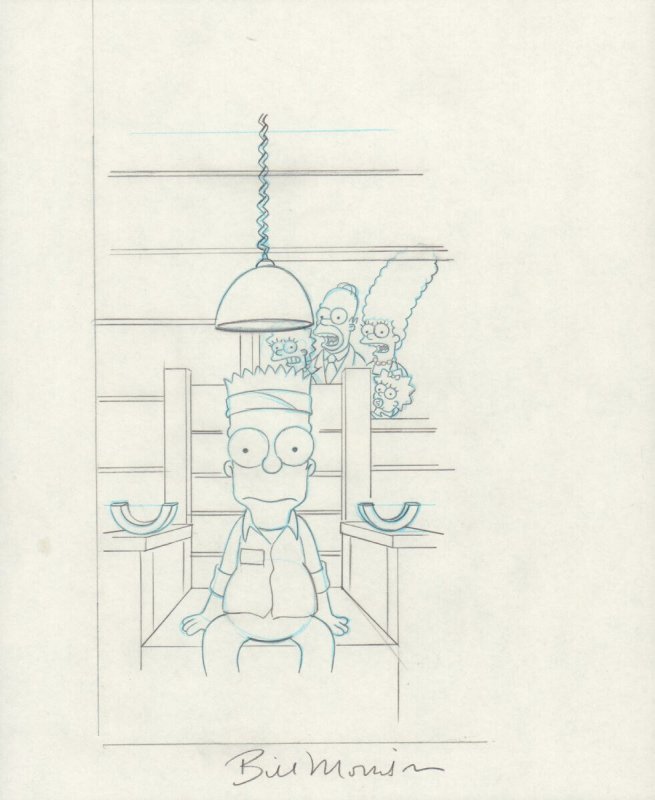 Best of the Simpsons Vol 11 VHS Cover Bart in Electric Chair by Bill Morrison, raw, ungraded comic book — front cover