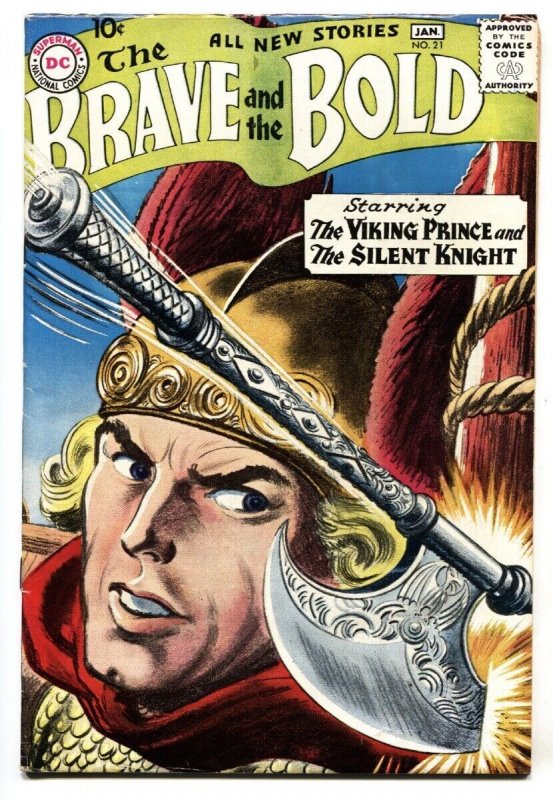 The Brave and the Bold #21 (DC Comics, 1959), raw comic book in FN condition — front cover