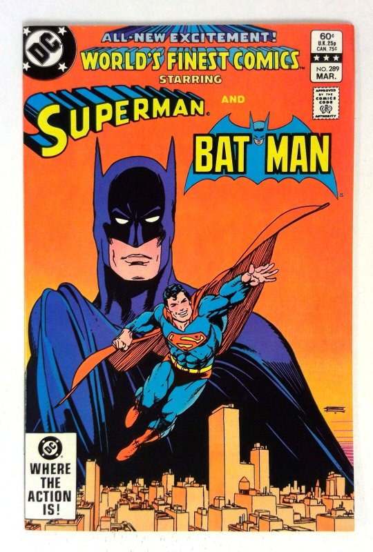 World's Finest Comics #289 (DC Comics, 1983), raw comic book in VF/NM condition — front cover