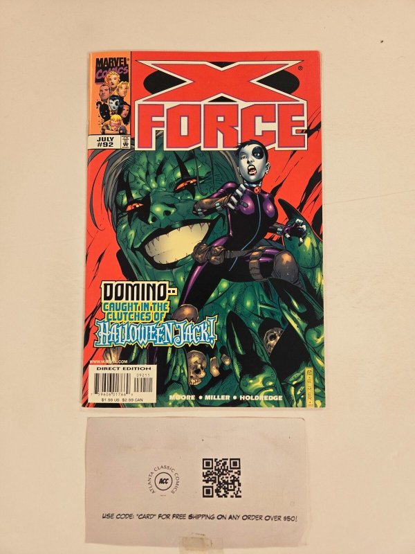 X-Force #92 (Marvel Comics), raw comic book in NM condition — front cover