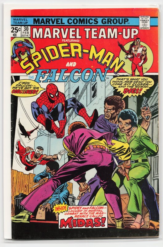 Marvel Team-Up #30 (Marvel Comics, 1975), raw, ungraded comic book — front cover