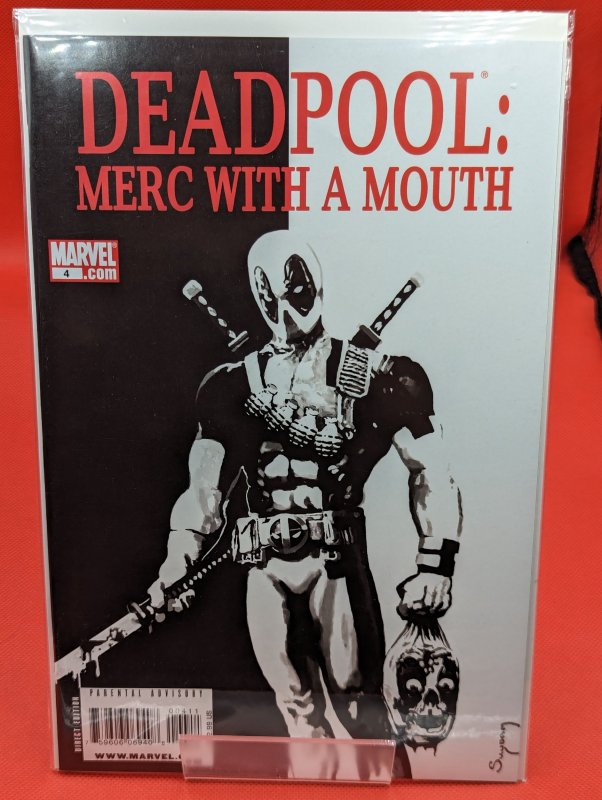 Deadpool: Merc with a Mouth #4 (Marvel Comics, 2009), raw, ungraded comic book — front cover
