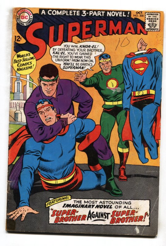 Superman #200 (DC Comics, 1967), raw comic book in 9.0 condition — front cover