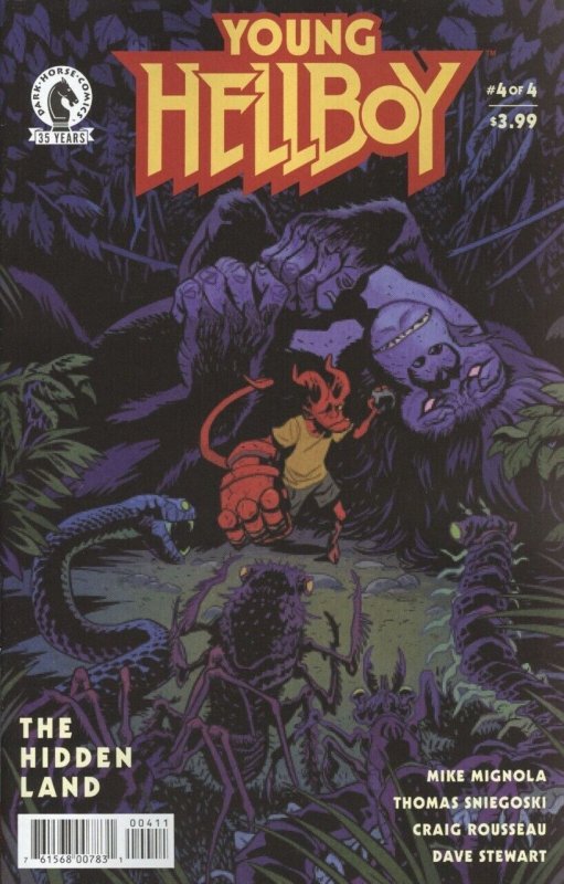 Young Hellboy: The Hidden Land #4 (Dark Horse Comics, 2022), raw comic book in NM condition — front cover