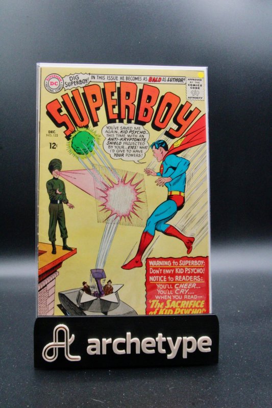 Superboy #125 (DC Comics, 1965), raw, ungraded comic book — front cover