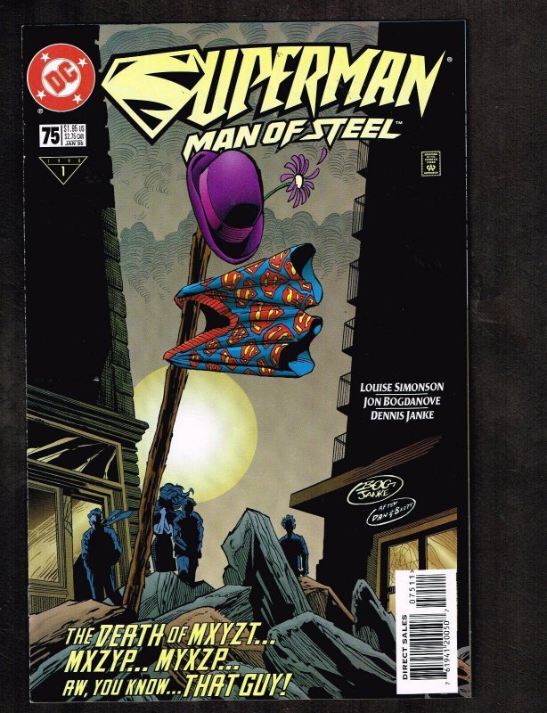 Superman: Man of Steel #75 (DC Comics, 1998), raw comic book in 9.2 condition — front cover