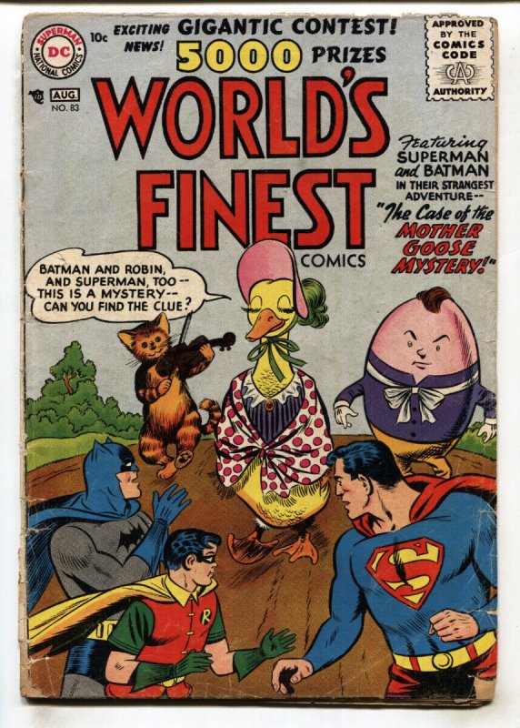 World's Finest #83 (DC Comics, 1956), raw, ungraded comic book — front cover