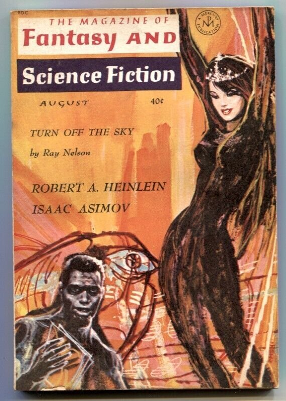 Pulp: Magazine of Fantasy & Science Fiction August 1963- Asimov- Heinlein (1963), raw, ungraded comic book — front cover