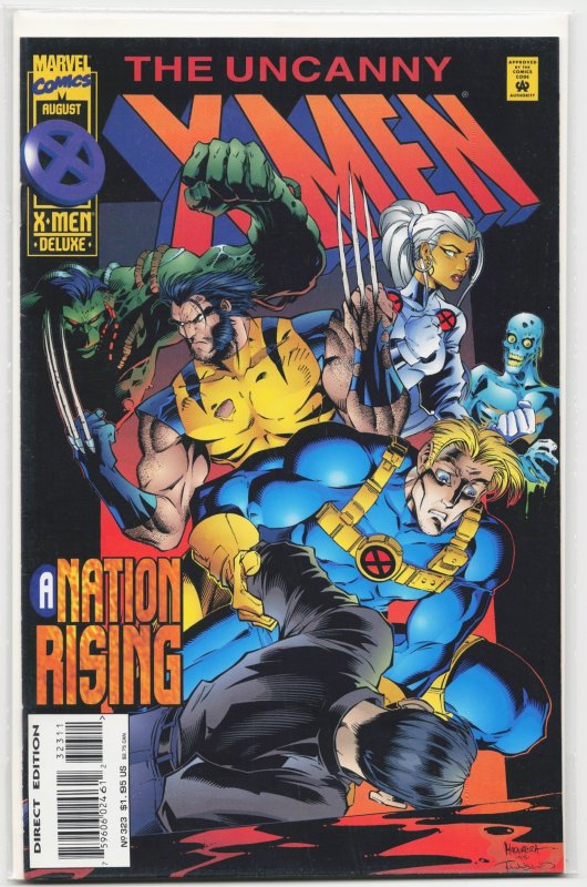 The Uncanny X-Men #323 (Marvel Comics, 1995), raw, ungraded comic book — front cover