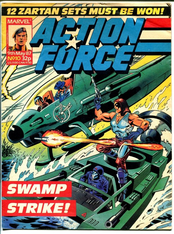 Action Force #10 (Marvel Comics, 1987), raw comic book in FN condition — front cover