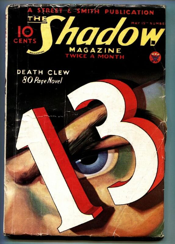 Shadow 1934 May 15 -Great Cover - Street AND Smith-Rare Pulp vg+ (Street & Smith, 1934), raw, ungraded comic book — front cover