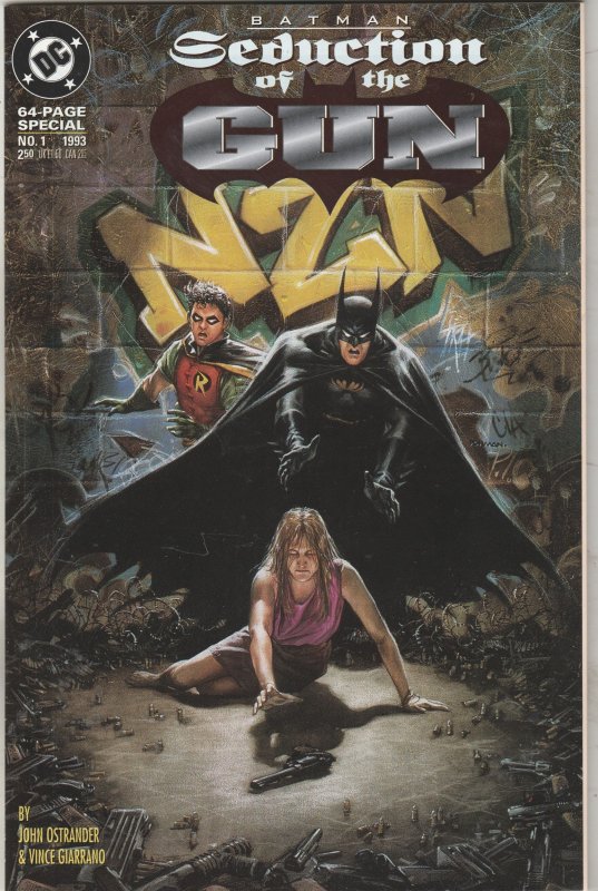 Batman: Seduction of the Gun (1993) High-Grade NM- Rare Batman Uses Gun Story! (DC Comics, 1993), raw comic book in NM- condition — front cover