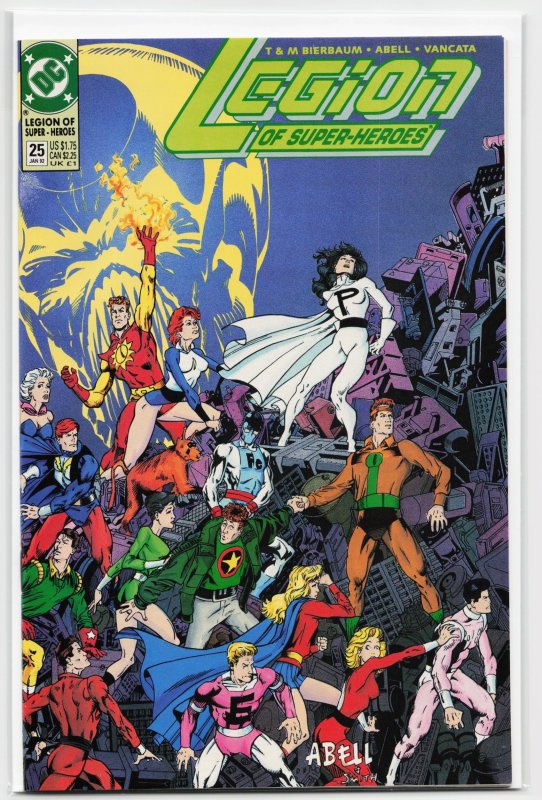 Legion of Super-Heroes #25 (DC Comics, 1992), raw, ungraded comic book — front cover