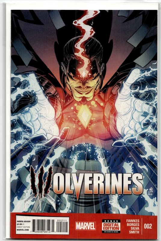 Wolverines #2 (Marvel Comics, 2015), raw, ungraded comic book — front cover