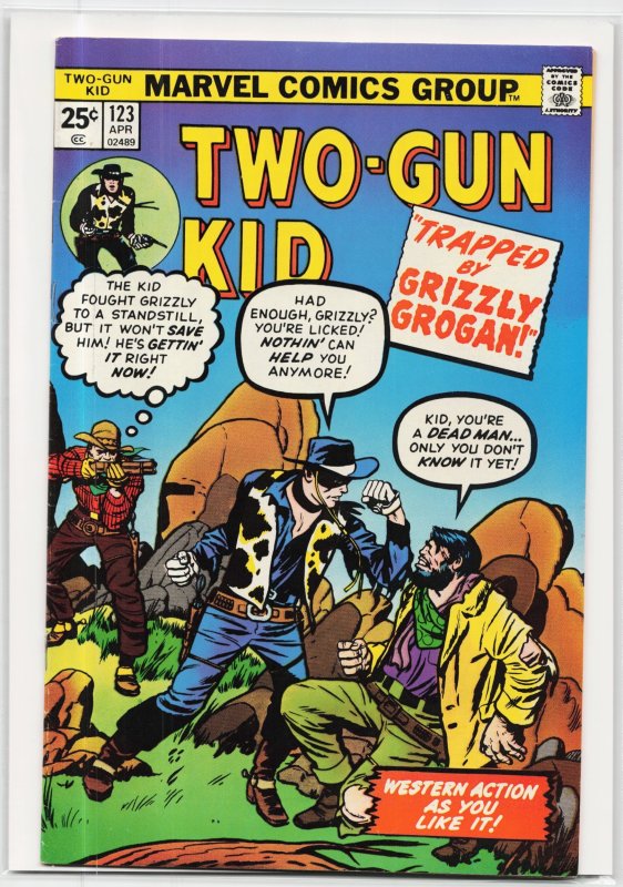 Two-Gun Kid #123 (Marvel Comics, 1975), raw, ungraded comic book — front cover