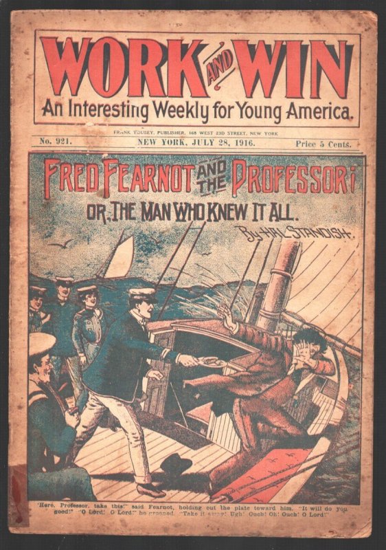 Work and Win #921, raw, ungraded comic book — front cover